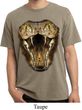 Mens Snake Shirt Big Cobra Snake Face Pigment Dyed Tee T-Shirt