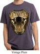 Mens Snake Shirt Big Cobra Snake Face Pigment Dyed Tee T-Shirt