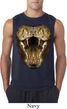 Mens Snake Shirt Big Cobra Snake Face Sleeveless Tee T-Shirt