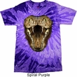 Mens Snake Shirt Big Cobra Snake Face Tie Dye T-shirt