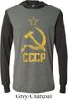 Mens Soviet Shirt CCCP Distressed Lightweight Hoodie Tee