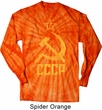 Mens Soviet Shirt CCCP Distressed Long Sleeve Tie Dye Tee T-shirt