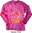 Mens Soviet Shirt CCCP Distressed Long Sleeve Tie Dye Tee T-shirt