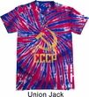 Mens Soviet Shirt CCCP Distressed Patriotic Tie Dye Tee T-shirt