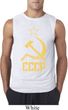 Mens Soviet Shirt CCCP Distressed Sleeveless Tee T-Shirt
