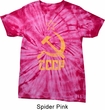 Mens Soviet Shirt CCCP Distressed Spider Tie Dye Tee T-shirt