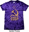 Mens Soviet Shirt CCCP Distressed Spider Tie Dye Tee T-shirt
