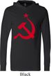 Mens Soviet Shirt Red Hammer And Sickle Lightweight Hoodie Tee T-Shirt