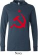 Mens Soviet Shirt Red Hammer And Sickle Lightweight Hoodie Tee T-Shirt
