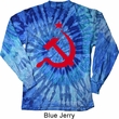 Mens Soviet Shirt Red Hammer And Sickle Long Sleeve Tie Dye Tee