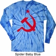 Mens Soviet Shirt Red Hammer And Sickle Long Sleeve Tie Dye Tee