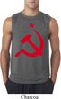 Mens Soviet Shirt Red Hammer And Sickle Sleeveless Tee T-Shirt