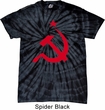 Mens Soviet Shirt Red Hammer And Sickle Spider Tie Dye Tee T-shirt
