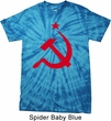 Mens Soviet Shirt Red Hammer And Sickle Spider Tie Dye Tee T-shirt