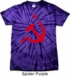 Mens Soviet Shirt Red Hammer And Sickle Spider Tie Dye Tee T-shirt