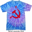 Mens Soviet Shirt Red Hammer And Sickle Tie Dye Tee T-shirt