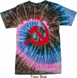 Mens Soviet Shirt Red Hammer And Sickle Tie Dye Tee T-shirt