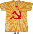 Mens Soviet Shirt Red Hammer And Sickle Twist Tie Dye Tee T-shirt