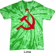 Mens Soviet Shirt Red Hammer And Sickle Twist Tie Dye Tee T-shirt