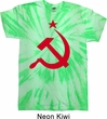 Mens Soviet Shirt Red Hammer And Sickle Twist Tie Dye Tee T-shirt