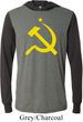 Mens Soviet Shirt Yellow Hammer And Sickle Lightweight Hoodie Tee