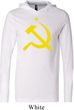 Mens Soviet Shirt Yellow Hammer And Sickle Lightweight Hoodie Tee