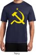 Mens Soviet Shirt Yellow Hammer And Sickle Moisture Wicking Tee