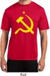 Mens Soviet Shirt Yellow Hammer And Sickle Moisture Wicking Tee