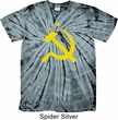 Mens Soviet Shirt Yellow Hammer And Sickle Spider Tie Dye Tee T-shirt