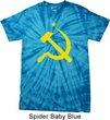 Mens Soviet Shirt Yellow Hammer And Sickle Spider Tie Dye Tee T-shirt