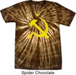 Mens Soviet Shirt Yellow Hammer And Sickle Spider Tie Dye Tee T-shirt