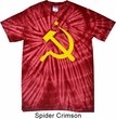 Mens Soviet Shirt Yellow Hammer And Sickle Spider Tie Dye Tee T-shirt