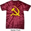 Mens Soviet Shirt Yellow Hammer And Sickle Spider Tie Dye Tee T-shirt