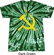 Mens Soviet Shirt Yellow Hammer And Sickle Twist Tie Dye Tee T-shirt