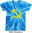 Mens Soviet Shirt Yellow Hammer And Sickle Twist Tie Dye Tee T-shirt