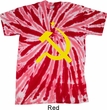 Mens Soviet Shirt Yellow Hammer And Sickle Twist Tie Dye Tee T-shirt