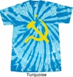 Mens Soviet Shirt Yellow Hammer And Sickle Twist Tie Dye Tee T-shirt