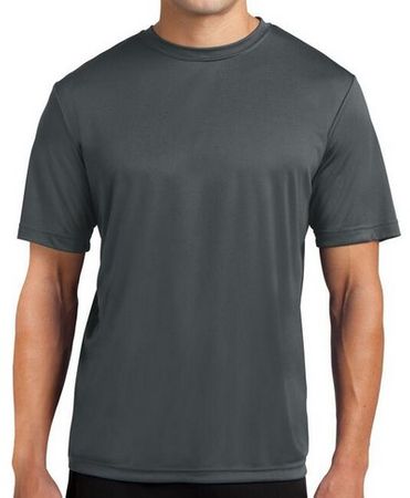 Mens Sport Tek Lightweight Polyester T-shirt - Iron Gray
