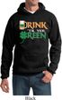 Mens St Patrick's Day Hoodie Drink Til Yer Green Hoody