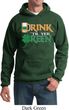 Mens St Patrick's Day Hoodie Drink Til Yer Green Hoody