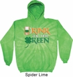 Mens St Patrick's Day Hoodie Drink Til Yer Green Tie Dye Hoody