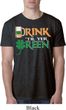 Mens St Patrick's Day Shirt Drink Til Yer Green Burnout Tee T-Shirt