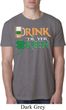 Mens St Patrick's Day Shirt Drink Til Yer Green Burnout Tee T-Shirt