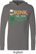 Mens St Patrick's Day Shirt Drink Til Yer Green Lightweight Hoodie Tee