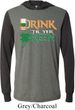 Mens St Patrick's Day Shirt Drink Til Yer Green Lightweight Hoodie Tee