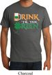 Mens St Patrick's Day Shirt Drink Til Yer Green Organic Tee T-Shirt