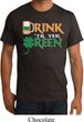 Mens St Patrick's Day Shirt Drink Til Yer Green Organic Tee T-Shirt