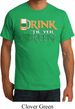 Mens St Patrick's Day Shirt Drink Til Yer Green Organic Tee T-Shirt