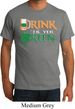 Mens St Patrick's Day Shirt Drink Til Yer Green Organic Tee T-Shirt