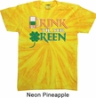 Mens St Patrick's Day Shirt Drink Til Yer Green Twist Tie Dye Tee